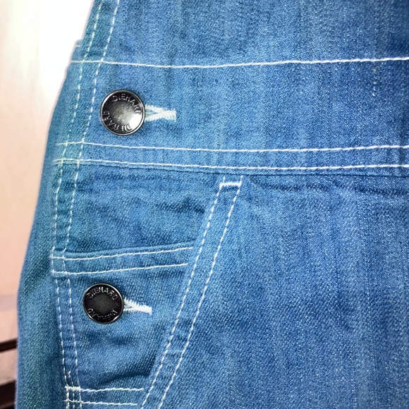 SUN faded NWT 100% cotton 44L x 30W Die Hard men’s blue denim overalls - Picture 2 of 14